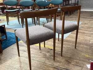 Pair of mid-century teak dining chairs - 3