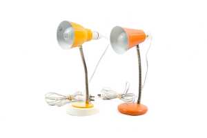 Two mid-century bedside lamps