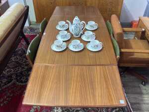 Australian mid-century teak five piece dining suite - 4