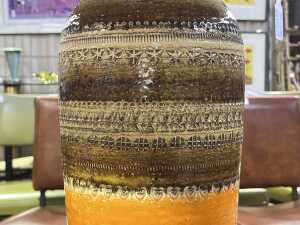 Bitossi 'Sahara' mid-century ceramic lamp with fabric shade - 2