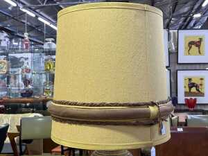 Bitossi 'Sahara' mid-century ceramic lamp with fabric shade - 3