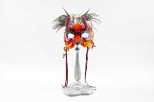Judith Rauchfuss for Cirque du Soleil, orange velvet masquerade mask