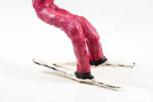 Elizabeth Tarrant, Skier, 2001. Painted papier-m&acirc;ch&eacute; wall mounted sculpture - 3