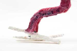 Elizabeth Tarrant, Skier, 2001. Painted papier-m&acirc;ch&eacute; wall mounted sculpture - 4