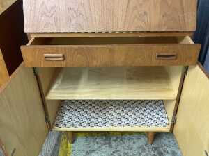 Mid-century teak secretaire desk - 3
