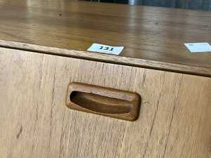 Mid-century teak secretaire desk - 4