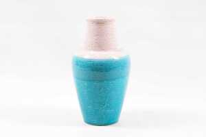 Two Bitossi for Nora Fenton mid-century ceramic vases in blue and pink. - 4