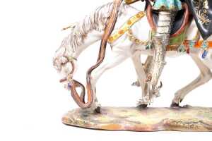 Eugenio Pattarino (Italian, 1885-1971), Don Quixote, mid-century glazed terracotta figure - 3