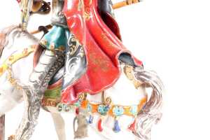 Eugenio Pattarino (Italian, 1885-1971), Don Quixote, mid-century glazed terracotta figure - 4