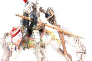 Eugenio Pattarino (Italian, 1885-1971), Don Quixote, mid-century glazed terracotta figure - 5