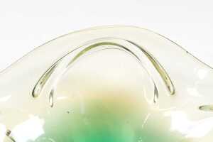 Mid-century green art glass centre bowl - 3