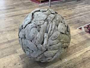 Spherical sculpture of driftwood - 2