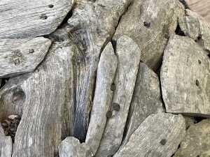 Spherical sculpture of driftwood - 3