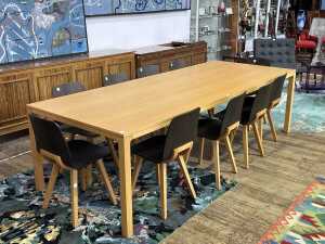 Cosh Living contemporary oak 11-piece dining suite, RRP$23,490