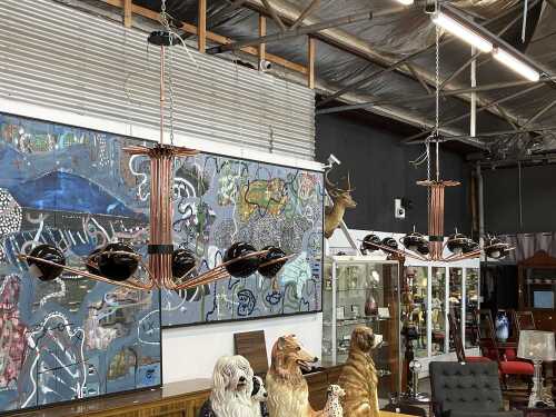 Pair of contemporary pendant lights