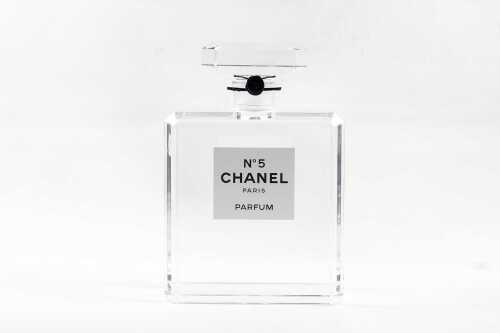 Chanel No.5 Paris large factice (shop display) plexiglass perfume bottle