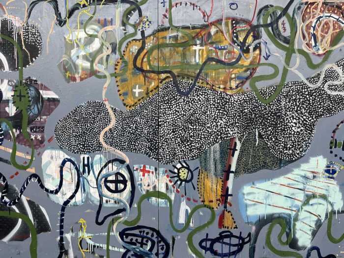 Nathan Feldman, Neural Pathways EDMR, 2017. Oil painting on canvas