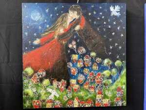 Karen Armstrong, Like A Dream and Giants (2). Two oil paintings on canvas - 2