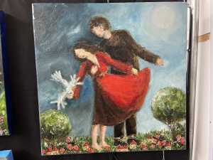 Karen Armstrong, Like A Dream and Giants (2). Two oil paintings on canvas - 3