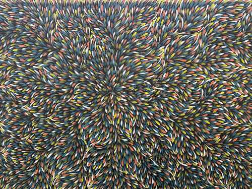 Tammy Pitjarra (1965-), Bush Leaves, 2016, acrylic painting on canvas