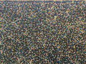 Tammy Pitjarra (1965-), Bush Leaves, 2016, acrylic painting on canvas