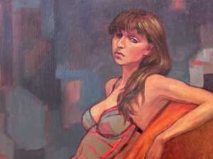 Roz McQuillan, The Morning After. Oil painting on canvas - 2