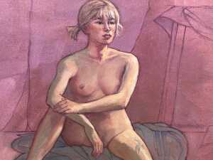 Roz McQuillan, Gia, Seated. Oil painting on canvas - 2