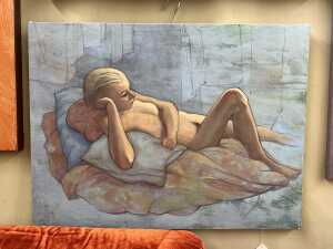 Roz McQuillan, Terese at Rest. Oil on canvas