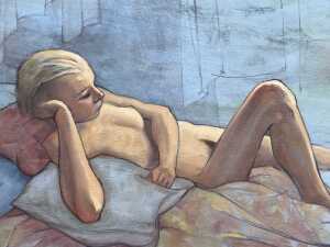 Roz McQuillan, Terese at Rest. Oil on canvas - 2