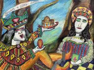 Fredhani, Dream a Little Dream, 1992. Pastel drawing on paper