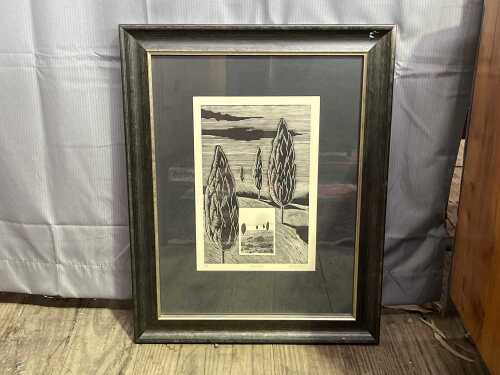 Melissa Smith, Sentinels, 2000, A/P. Linocut and screen print on paper