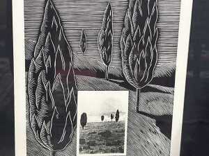 Melissa Smith, Sentinels, 2000, A/P. Linocut and screen print on paper - 2