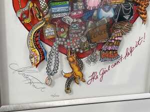 Charles Fazzino (1955-), The Girl Can't Help It, 101/200. Mixed media 3D collage - 3