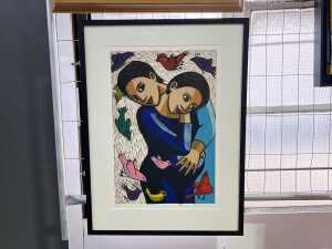 Anita Klein, The Birds and Grandchild, 2015, 2/50. Silkscreen print on paper