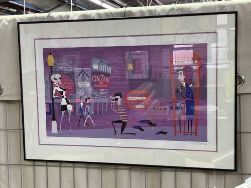 Josh Agle AKA Shag (1963-), Three Black Crows, 56/150. Silkscreen print on paper. Together with 'Supersonic Swingers' book