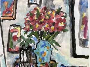 Kate Birrell, still life, 2020. Watercolour and gouache painting on paper - 2