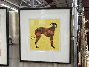 Gwen Scott, Sevilla Souvenir Dog, 2014, 10/12. Linocut print on paper