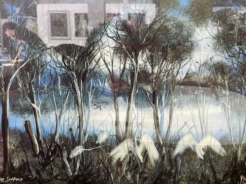 Kevin Charles (Pro) Hart (1928-2006), Waterbirds/The Swamp, 1984. Framed print on paper