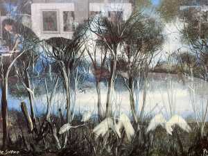 Kevin Charles (Pro) Hart (1928-2006), Waterbirds/The Swamp, 1984. Framed print on paper