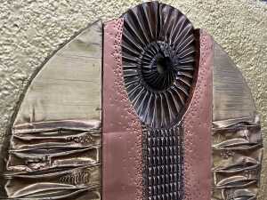 Mid-century Brutalist metal wall panel - 2