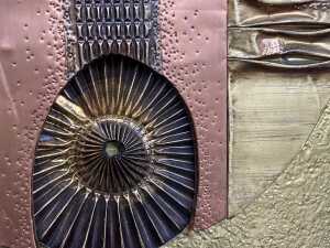 Mid-century Brutalist metal wall panel - 3
