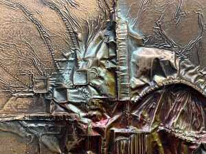 Mid-century Brutalist metal wall panel - 3
