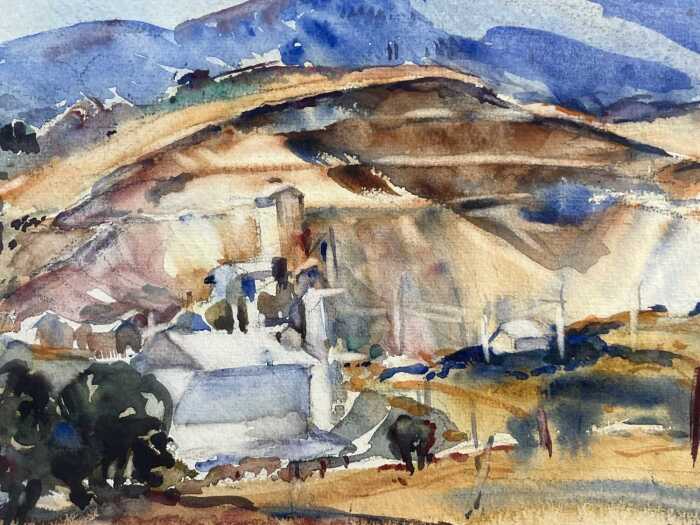 Ivy Burton Fox (1899-1987), untitled quarry. Watercolour painting on paper