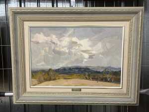 Artist unknown, landscape, c.1982. Oil painting on board - 2