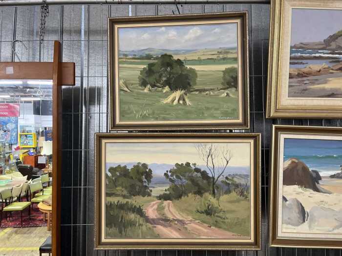 Br. Don Gallagher, landscapes (2). Two oil paintings on board