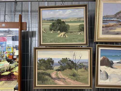 Br. Don Gallagher, landscapes (2). Two oil paintings on board