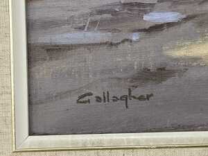 Br. Don Gallagher, beach scene. Oil painting on board - 3