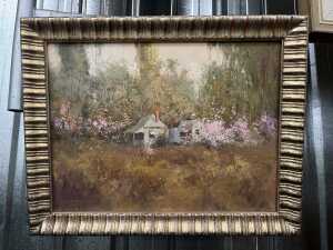 Richard Chamerski (1951-2022), girl in meadow. Oil painting on board - 2