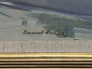 Dermont Hellier (1916-2006), Street Scene Wolumla, NSW. Oil painting on board - 3