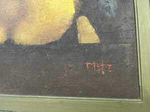 Metz, nude study. Mid-century oil painting on canvas - 3